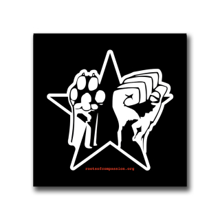 Paw Fist Star - Fridge Magnet (square)